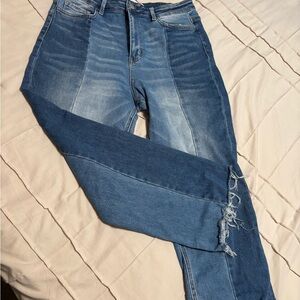 Flying Monkey Distressed Blue Skinny Jeans